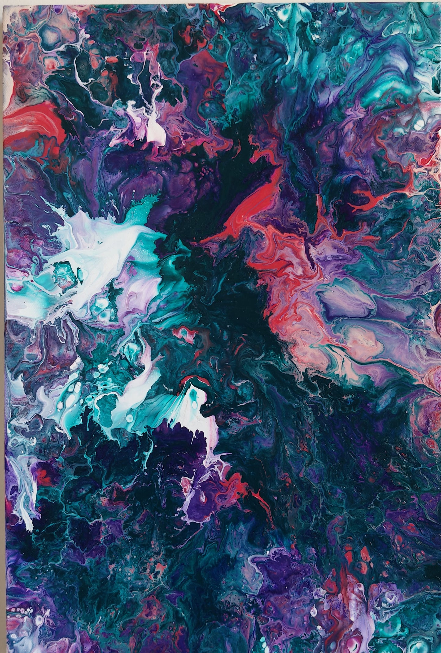 Rhythm— original fluid art painting on canvas by Rashmi Shrivasatava, 16 x 12 inches