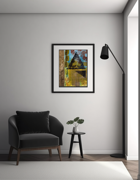 The Chaos — texture and acrylic painting on canvas by Kavya Shrivasatava, 18 x 14 inches