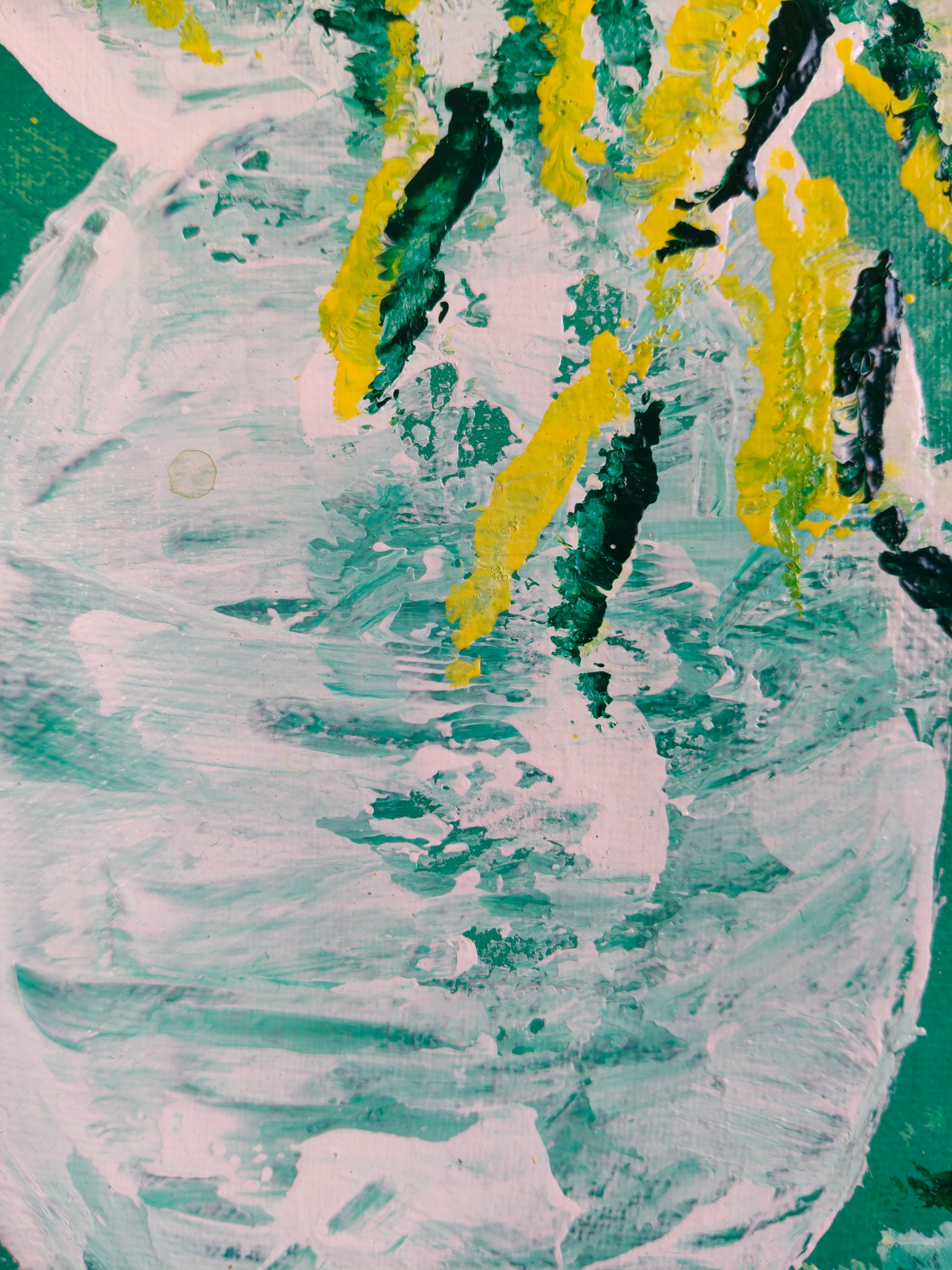 Vase — acrylic painting on canvas by Rashmi Shrivasatava, 16 x 12 inches